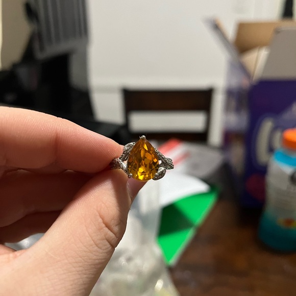 Citrine Ring Size 3 - Picture 1 of 3